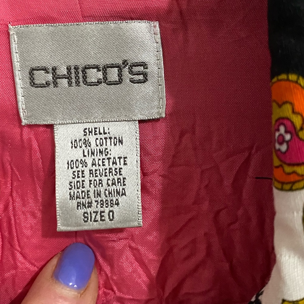 Colorful Chicos women's blazer size 0 - Picture 4 of 6